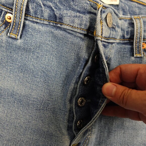 Levi's jeans Wedgie Straight women's 18W blue denim button fly red tab high rise - Picture 4 of 14